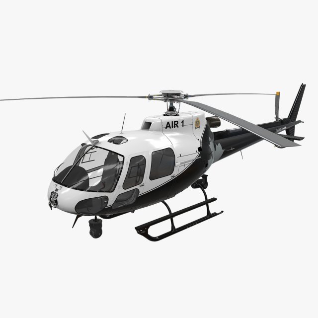 as-350 edmonton police service 3D Model .c4d .max .obj .3ds .fbx .stl .blend 