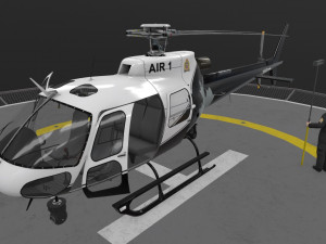 as-350 edmonton police service animated 3D Model