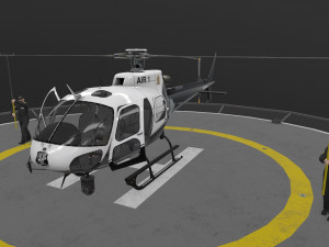as-350 edmonton police service animated 3D Model