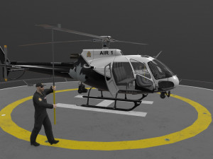 as-350 edmonton police service animated 3D Model
