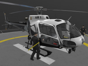 as-350 edmonton police service animated 3D Model