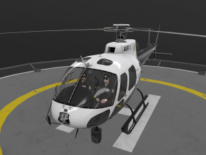 as-350 edmonton police service animated 3D Model
