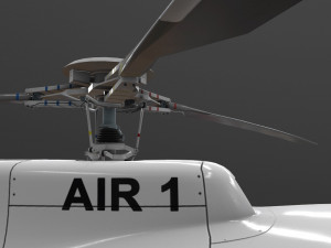 as-350 edmonton police service animated 3D Model