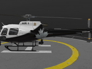 as-350 edmonton police service animated 3D Model