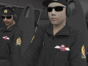 as-350 edmonton police service animated 3D Model