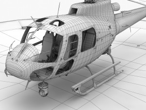 as-350 edmonton police service animated 3D Model