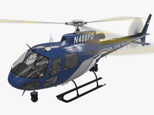 as-350 san jose police animated 3D 模型
