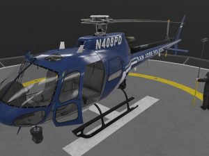 as-350 san jose police animated 3D Model