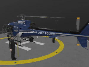 as-350 san jose police animated 3D Model