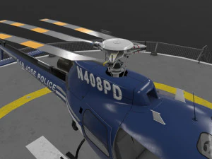as-350 san jose police animated 3D Model