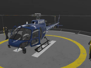 as-350 san jose police animated 3D Model