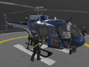 as-350 san jose police animated 3D Model