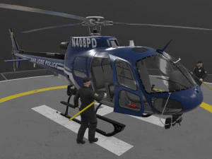 as-350 san jose police animated 3D Model