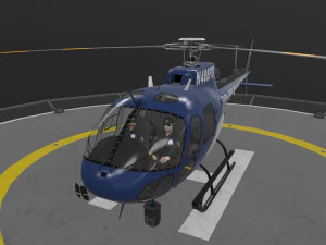 as-350 san jose police animated 3D Model