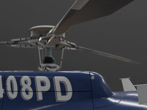 as-350 san jose police animated 3D Model