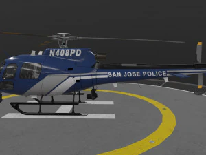 as-350 san jose police animated 3D Model