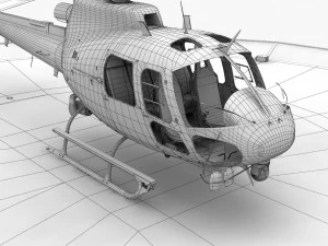 as-350 san jose police animated 3D Model