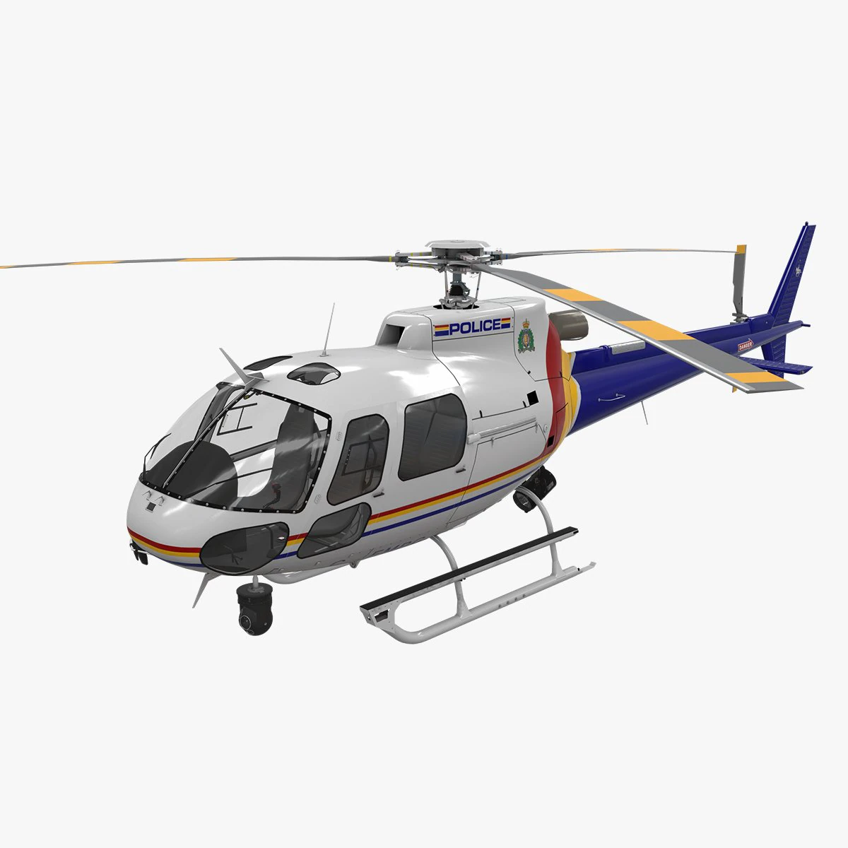 AS-350 Royal Canadian Mounted Police --221-- 3D Model .c4d .max .obj .3ds .fbx .stl .blend 
