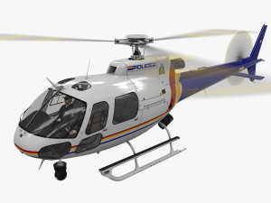 as-350 royal canadian mounted police animated 3D 模型