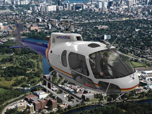 as-350 royal canadian mounted police animated 3D Model