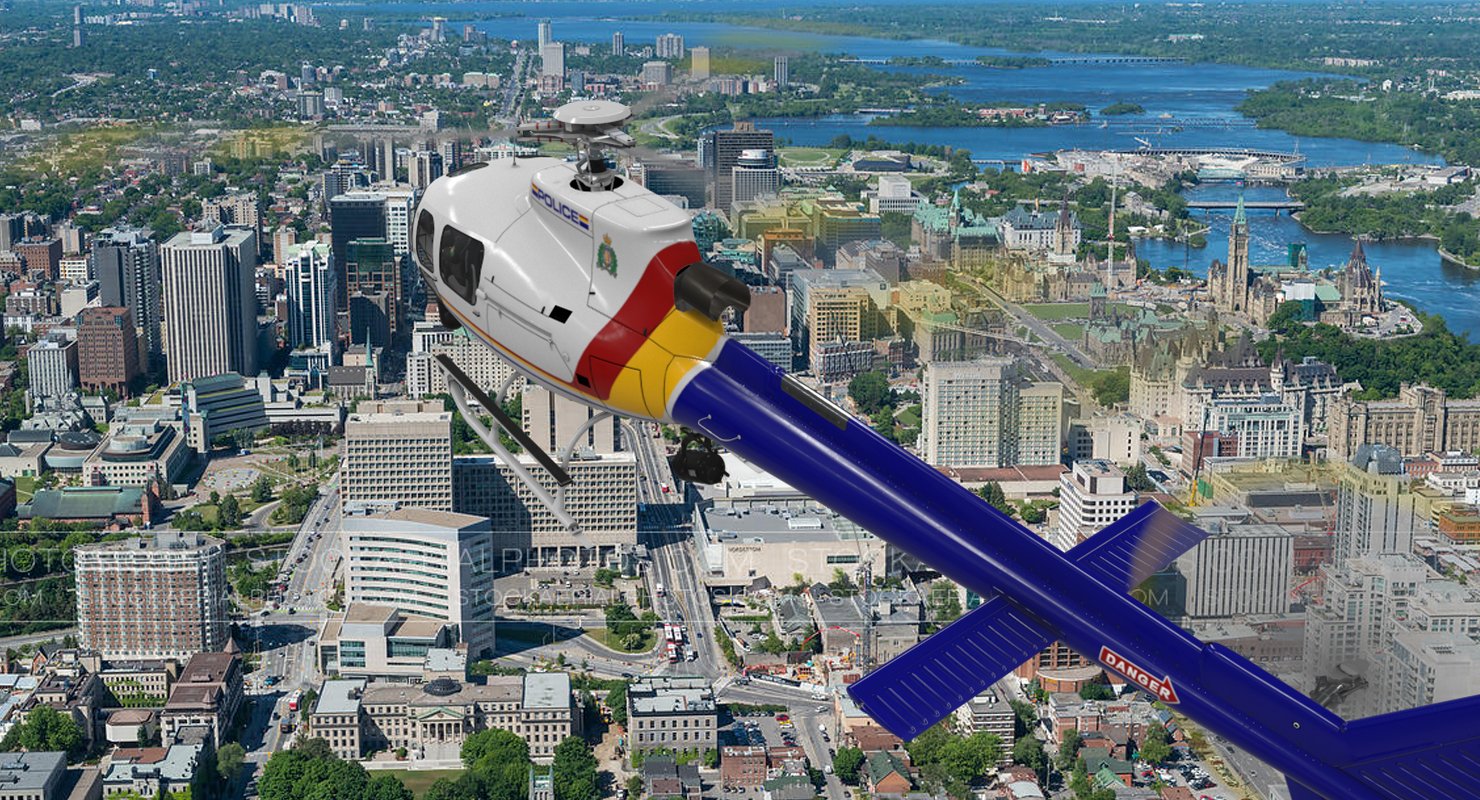 AS-350 Royal Canadian Mounted Police Animated 3D Model in ...