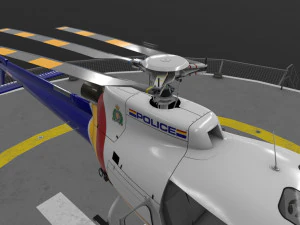 as-350 royal canadian mounted police animated 3D Model