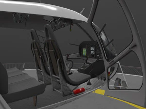 as-350 royal canadian mounted police animated 3D Model