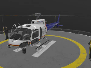 as-350 royal canadian mounted police animated 3D Model