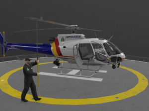 as-350 royal canadian mounted police animated 3D-Modell