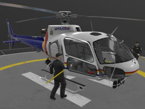 as-350 royal canadian mounted police animated 3D Model