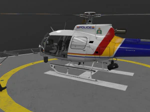 as-350 royal canadian mounted police animated 3D Model