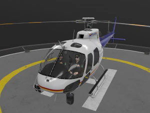 as-350 royal canadian mounted police animated 3D Model