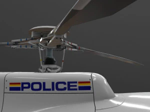as-350 royal canadian mounted police animated 3D Model