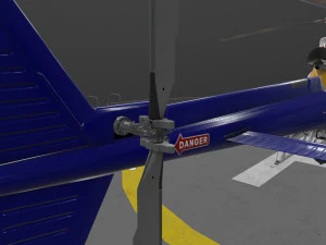 as-350 royal canadian mounted police animated 3D Model