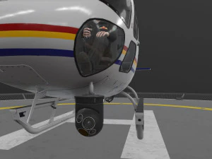 as-350 royal canadian mounted police animated 3D Model