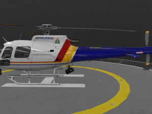 as-350 royal canadian mounted police animated 3D Model