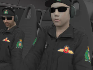 as-350 royal canadian mounted police animated 3D Model