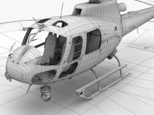 as-350 royal canadian mounted police animated 3D Model
