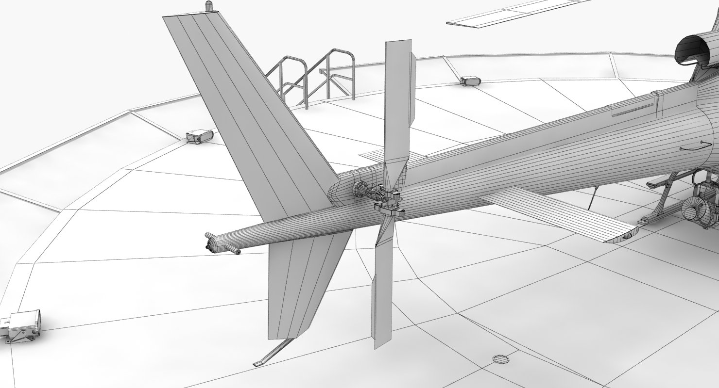 AS-350 Royal Canadian Mounted Police Animated 3D Model in ...