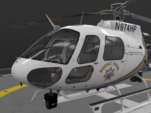 AS-350 California Highway Patrol --219-- 3D Model