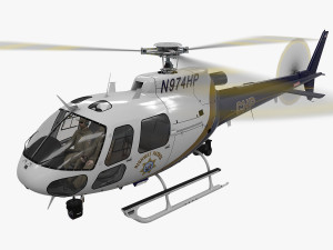 as-350 california highway patrol animated 3D 模型