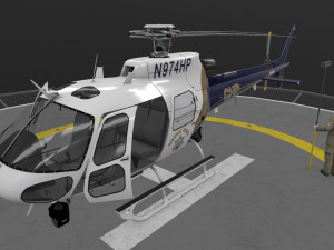 as-350 california highway patrol animated 3D Model