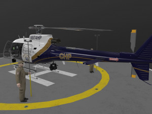 as-350 california highway patrol animated 3D Model