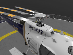 as-350 california highway patrol animated 3D Model