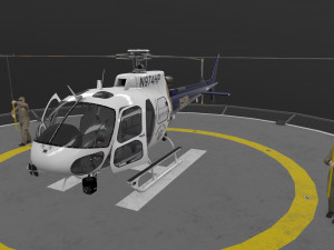 as-350 california highway patrol animated 3D Model