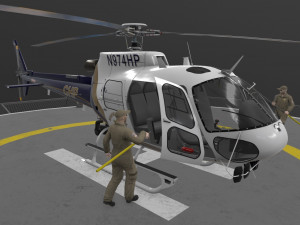 as-350 california highway patrol animated 3D Model
