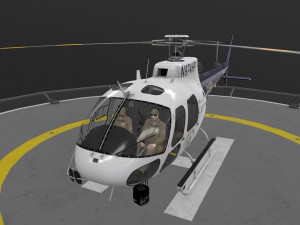 as-350 california highway patrol animated 3D Model