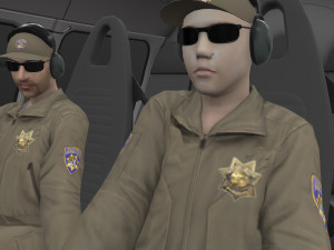 as-350 california highway patrol animated 3D Model