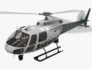 as-350 hillsborough county sheriff animated 3D 模型