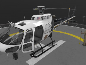 as-350 tulsa police animated 3D Model